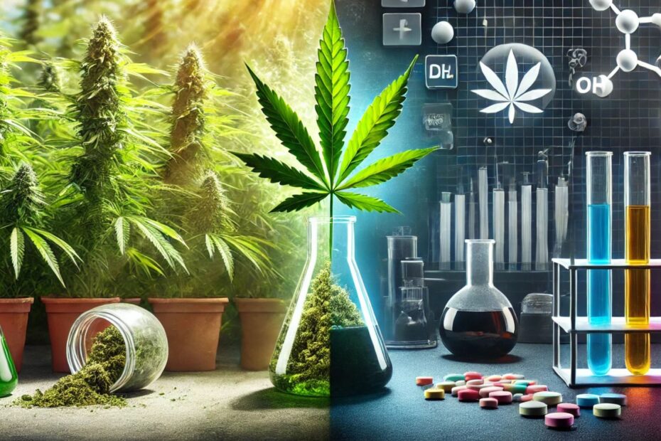 AI picture of cannabis and pills